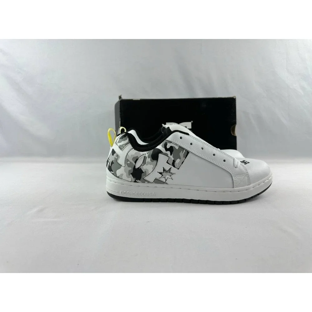 Vintage DC Court Graffik 2006 Y2K Skate Shoes White Camo Men's Size 13